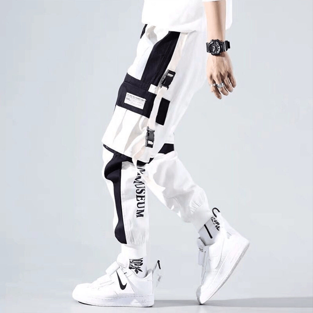 Black and White Patchwork Pants