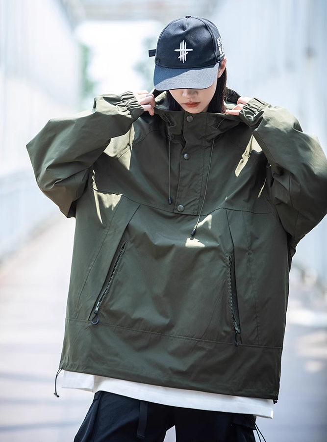 Green Techwear Anorak