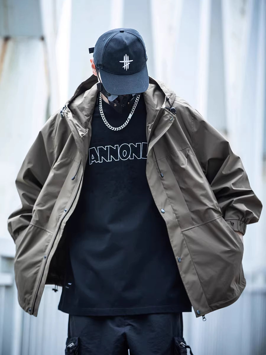 Oversized Techwear Shell Jacket