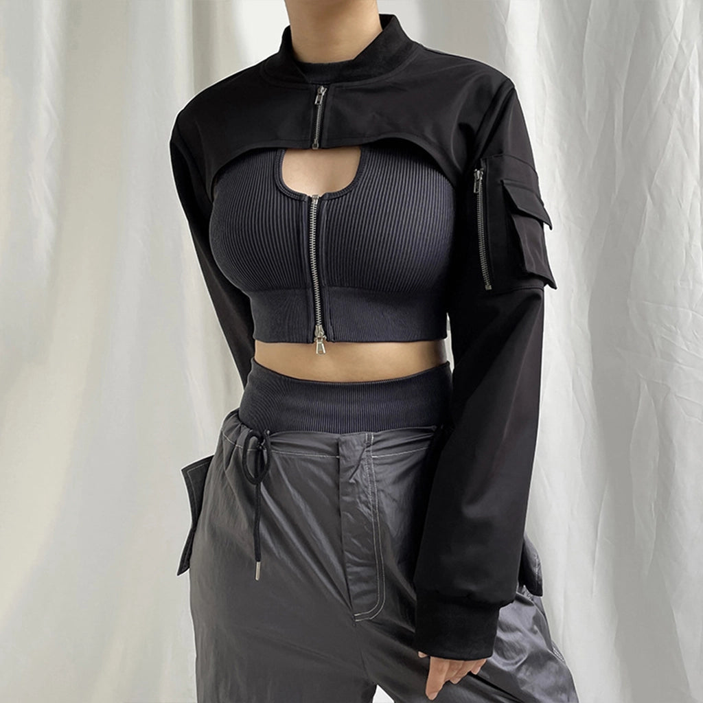 Cropped Tactical Techwear Top