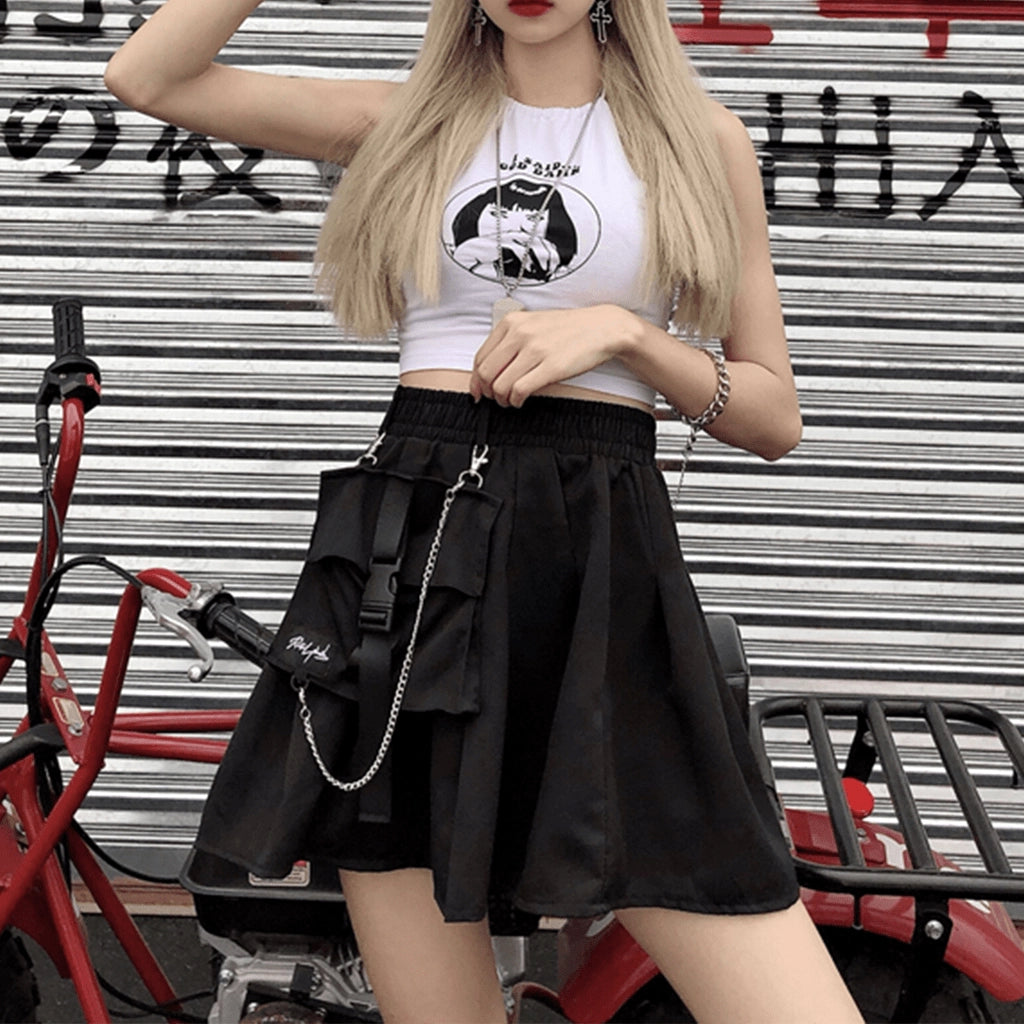 Industrial Pleated Skirt