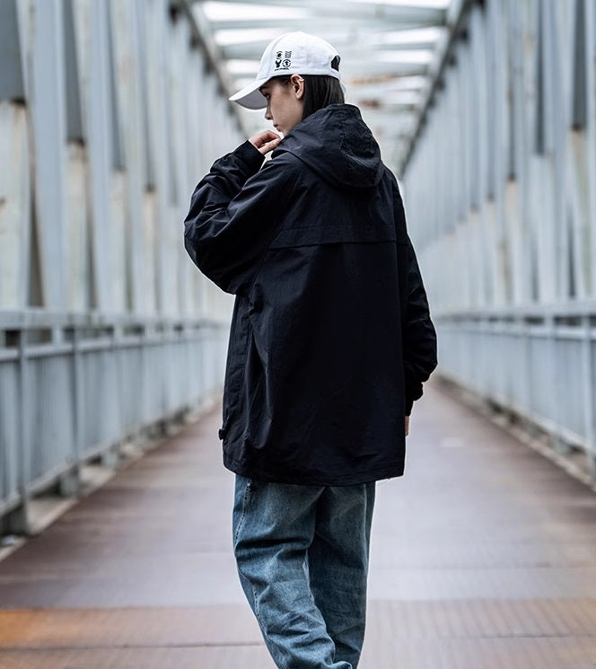 Blackout Techwear Hooded Jacket