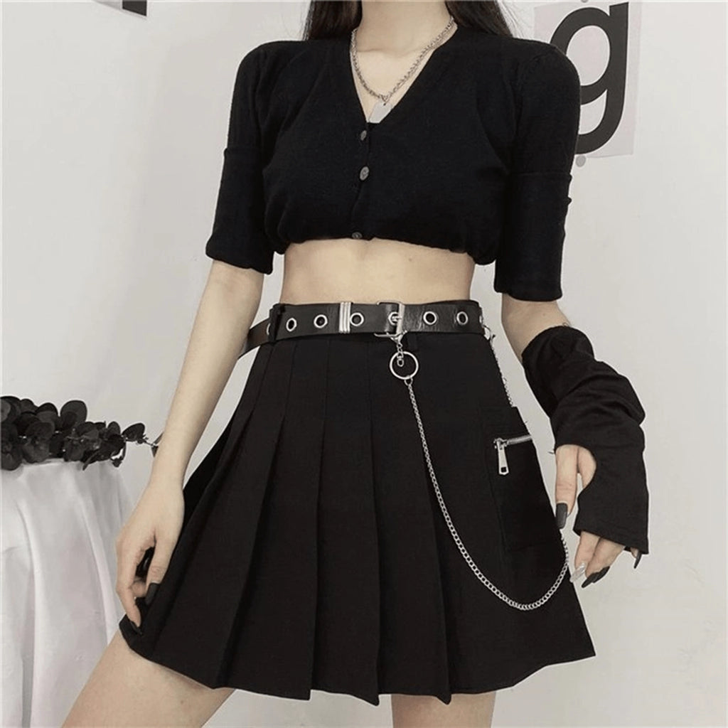 High-Waist Streetwear Skirt