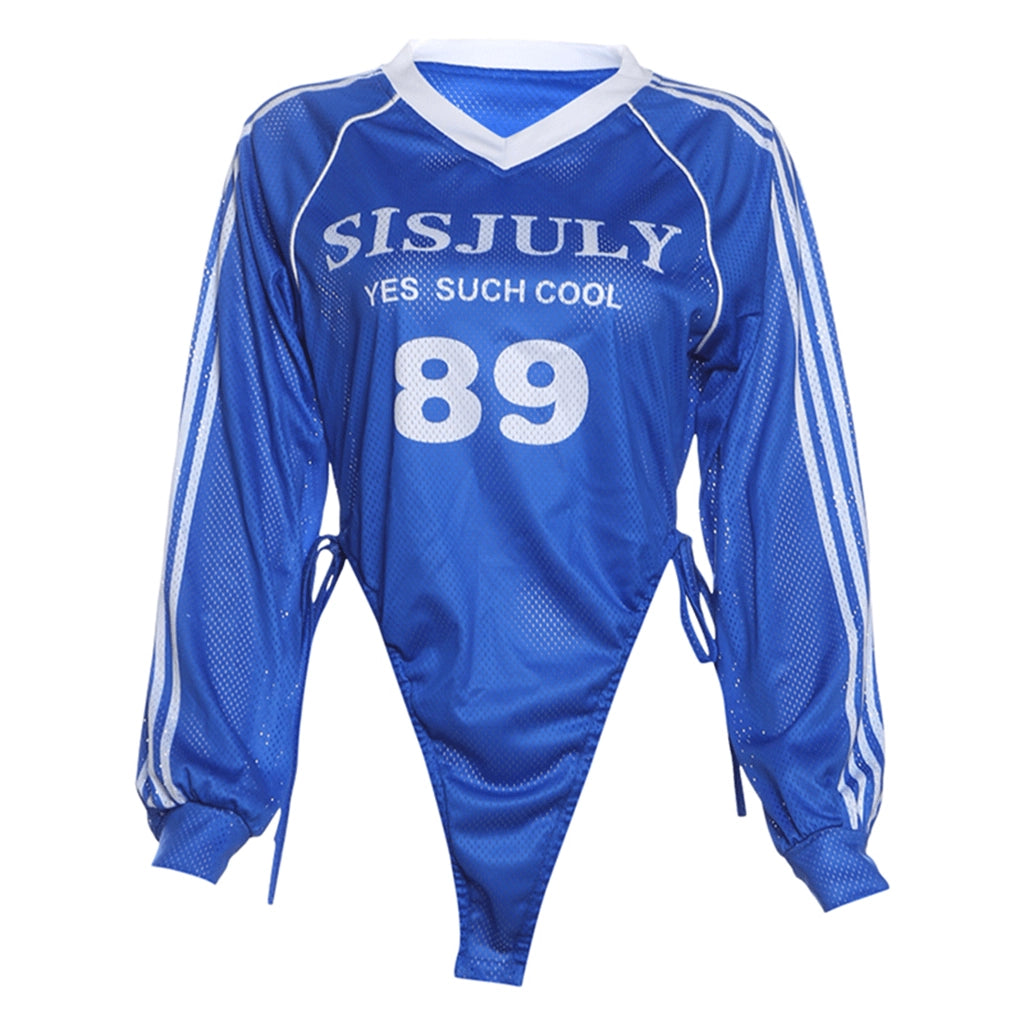 Striped Sports Bodysuit