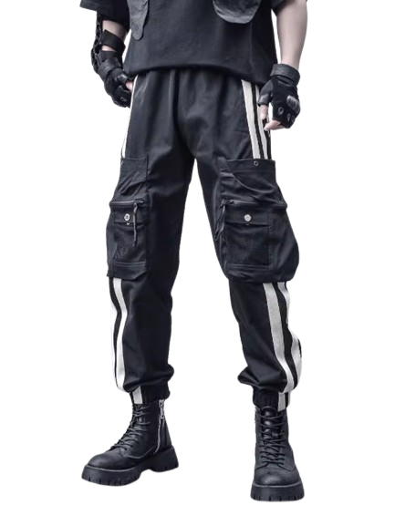 Striped Techwear Cargo Pants