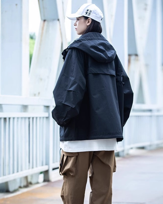 Oversized Techwear Shell Jacket