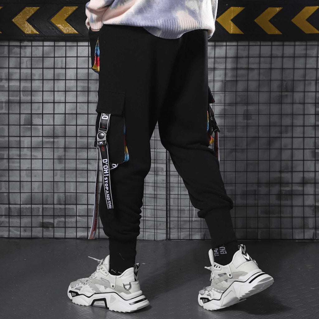 Rainbow Straps Techwear Pants