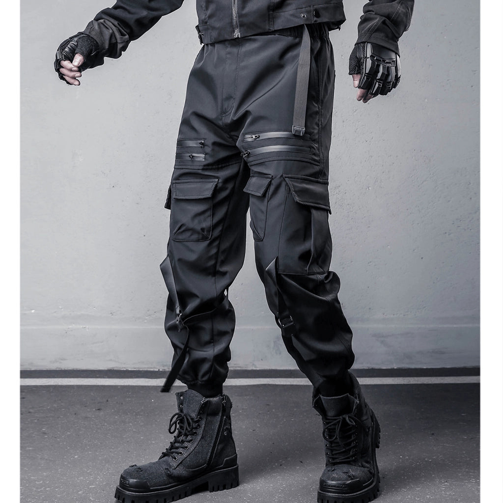 Cyberpunk Black Tactical Joggers