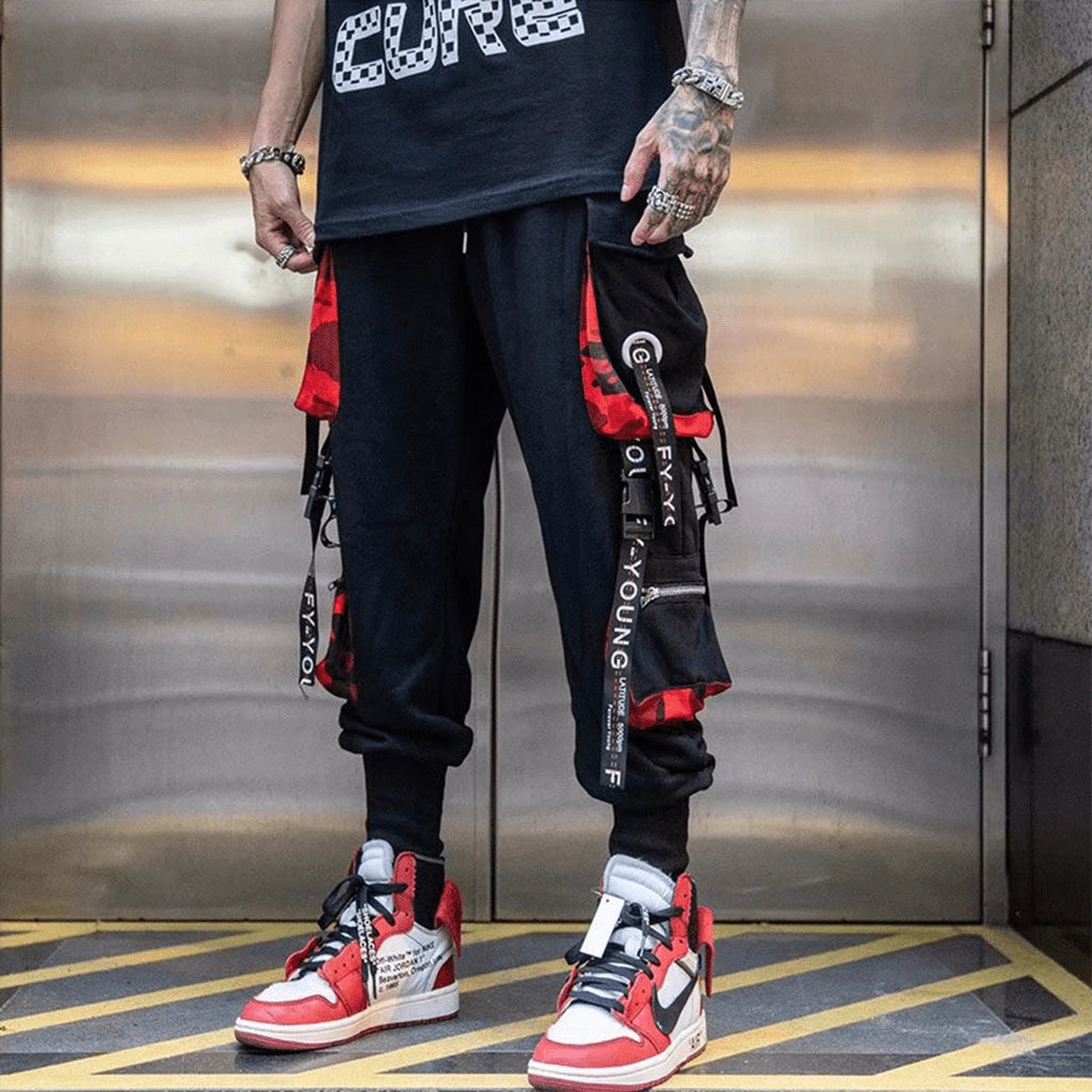 Red Camo Techwear Pants