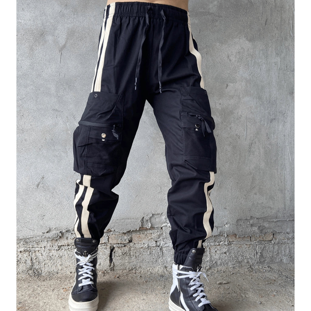 Striped Techwear Joggers