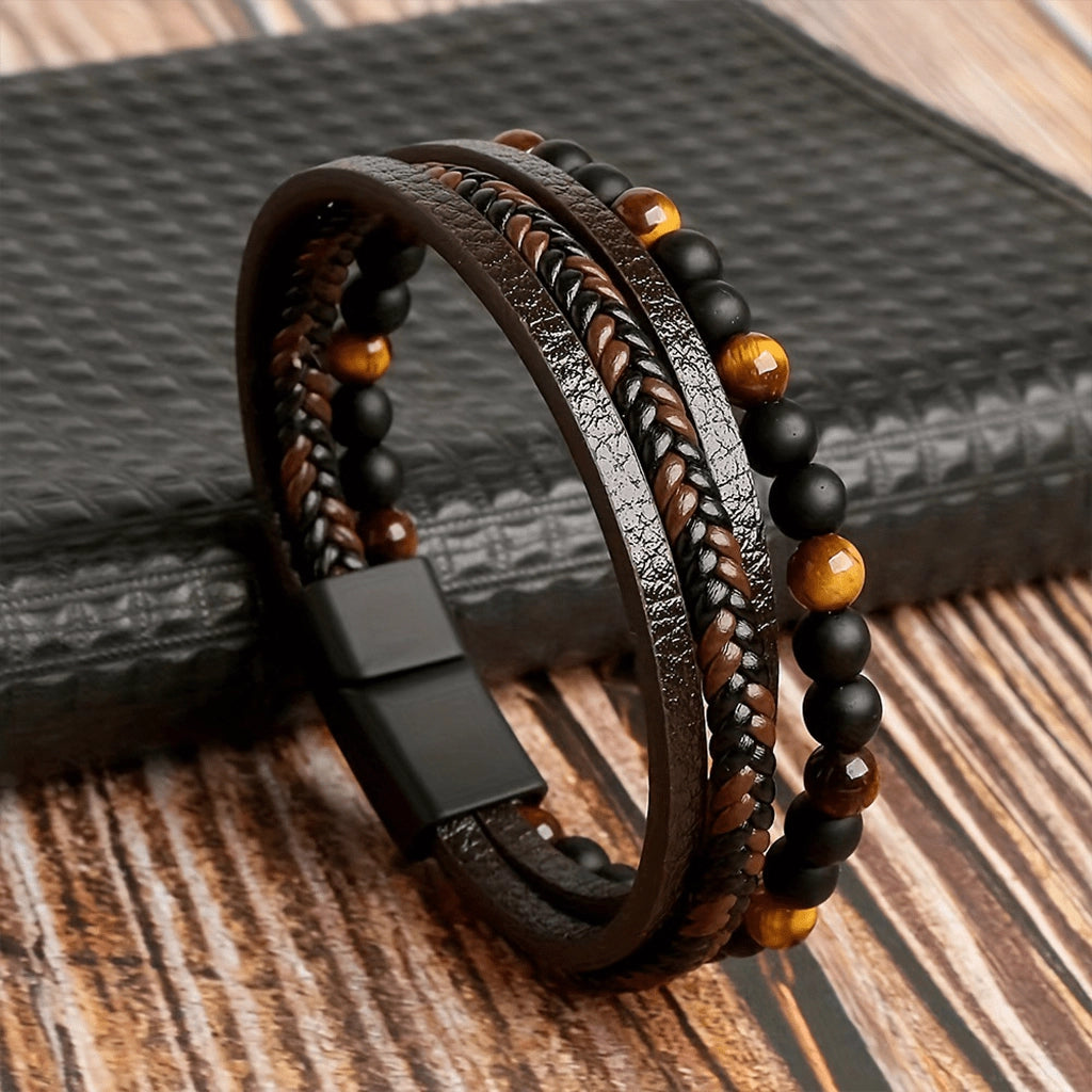 Beaded Leather Bracelet