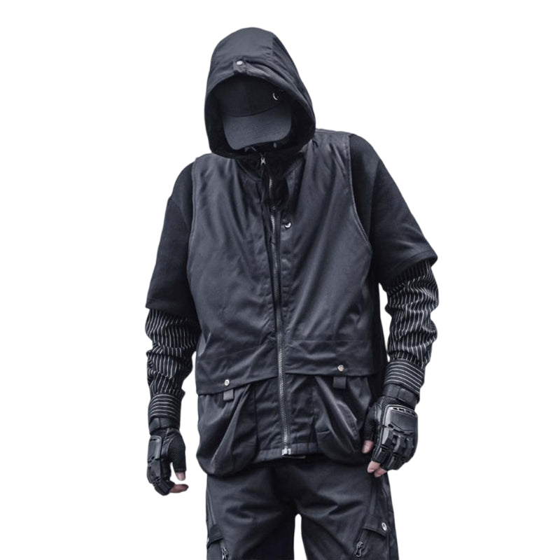 Techwear Hooded Thickening Vest