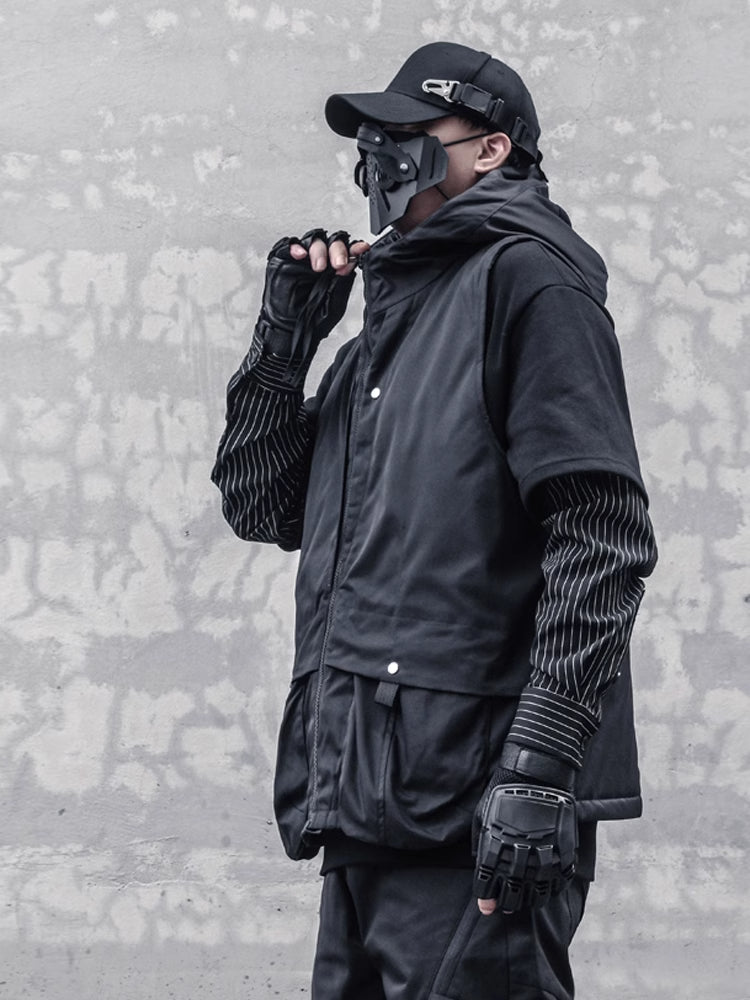 Techwear Hooded Thickening Vest