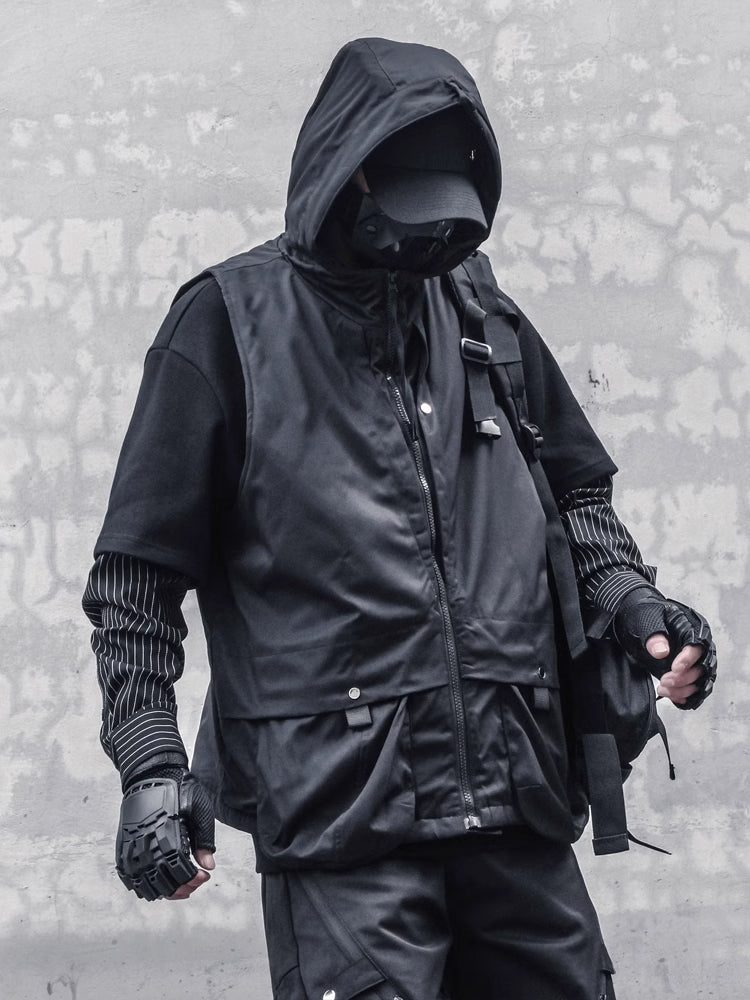 Techwear Hooded Thickening Vest