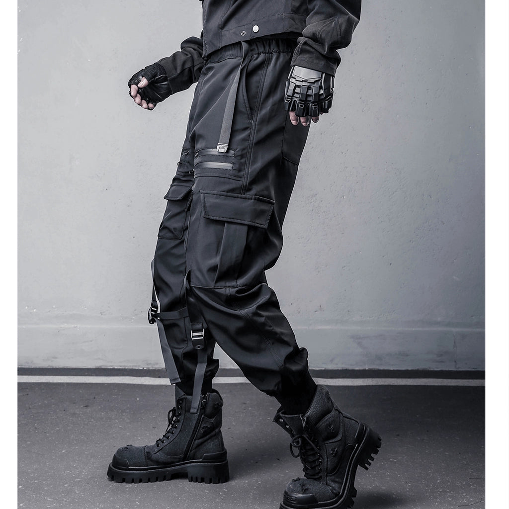 Cyberpunk Black Tactical Joggers
