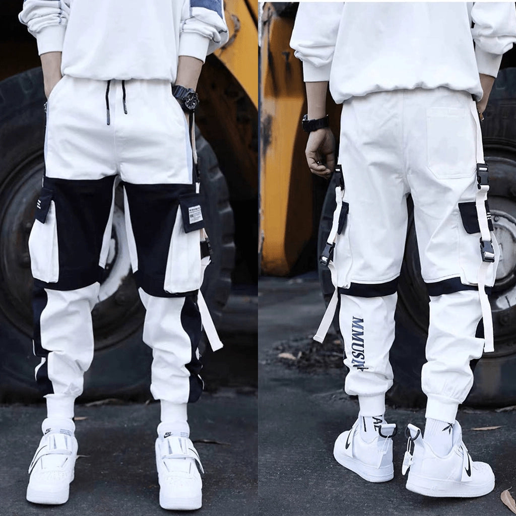 Black and White Patchwork Pants