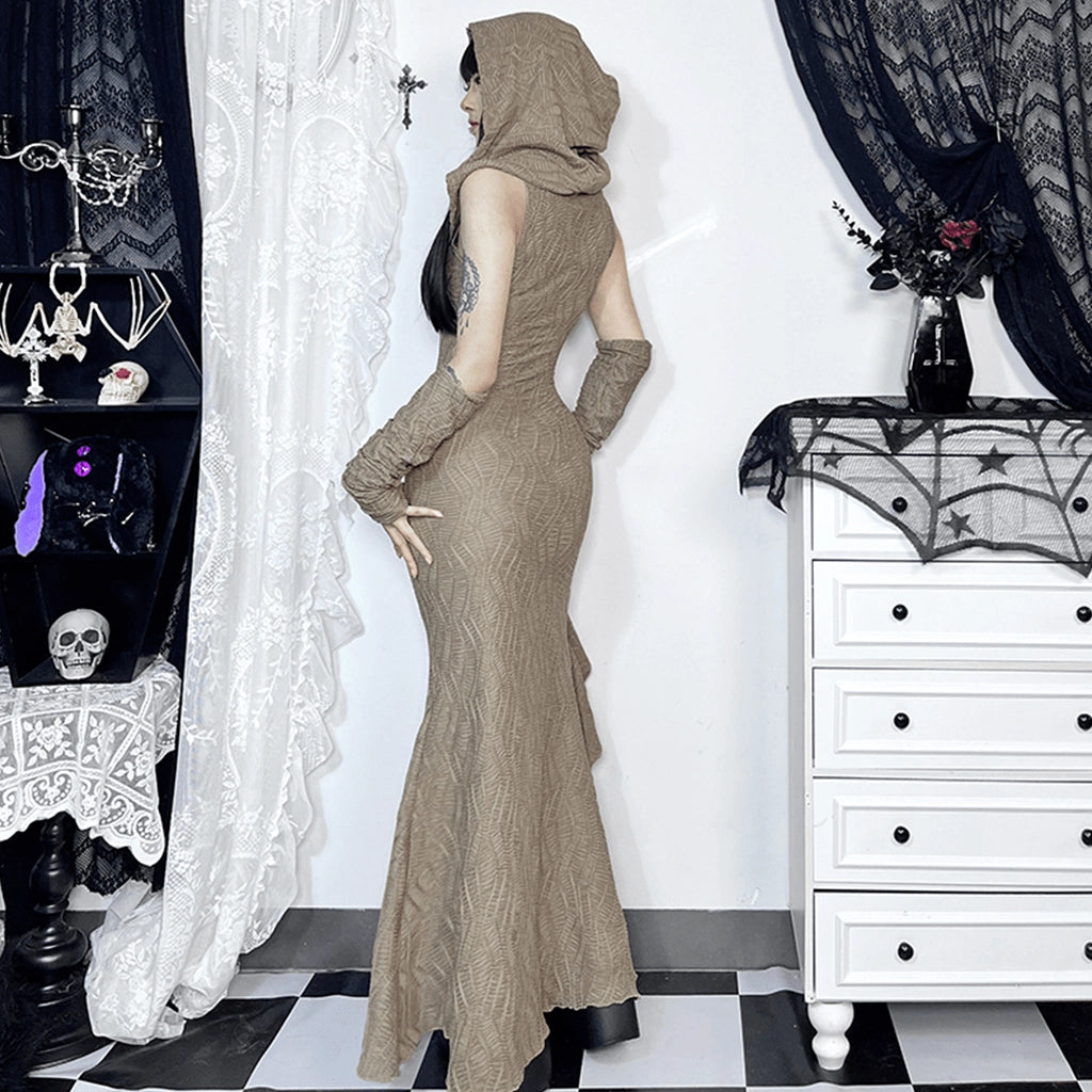 Taupe Techwear Dress