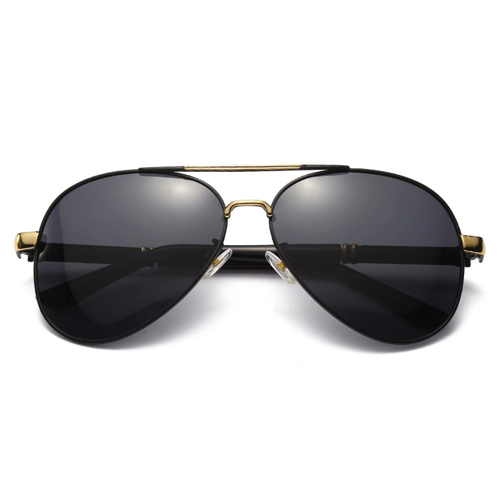 Black Lens Aviator Sunglasses