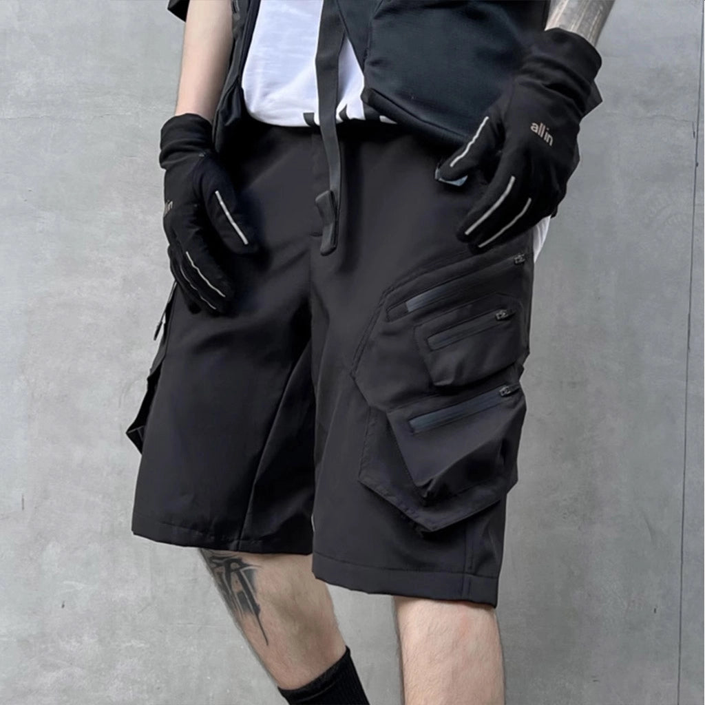 All‑Weather Black Techwear Shorts