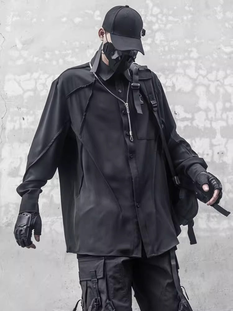 Black Quick-dry Techwear Shirt