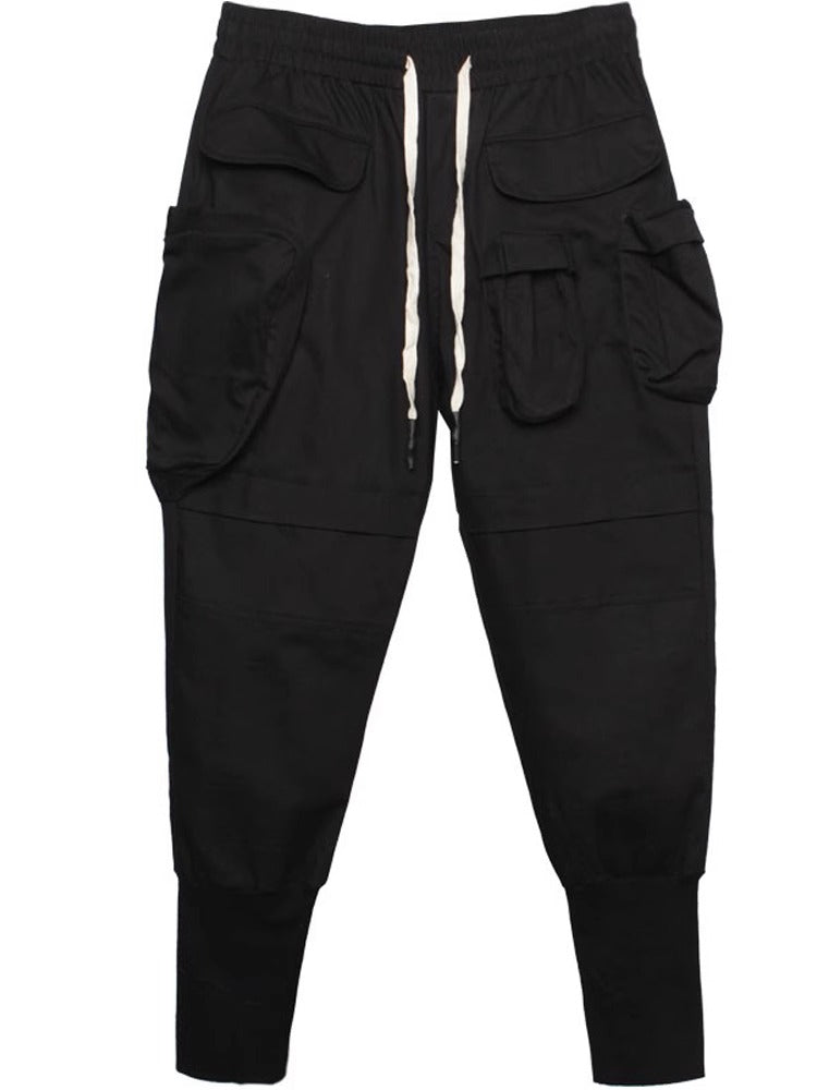 Black Slim Fit Cargo Pants