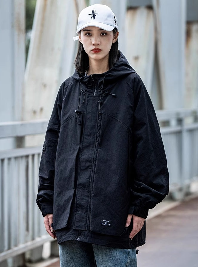 Blackout Techwear Hooded Jacket