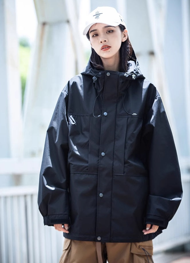 Oversized Techwear Shell Jacket