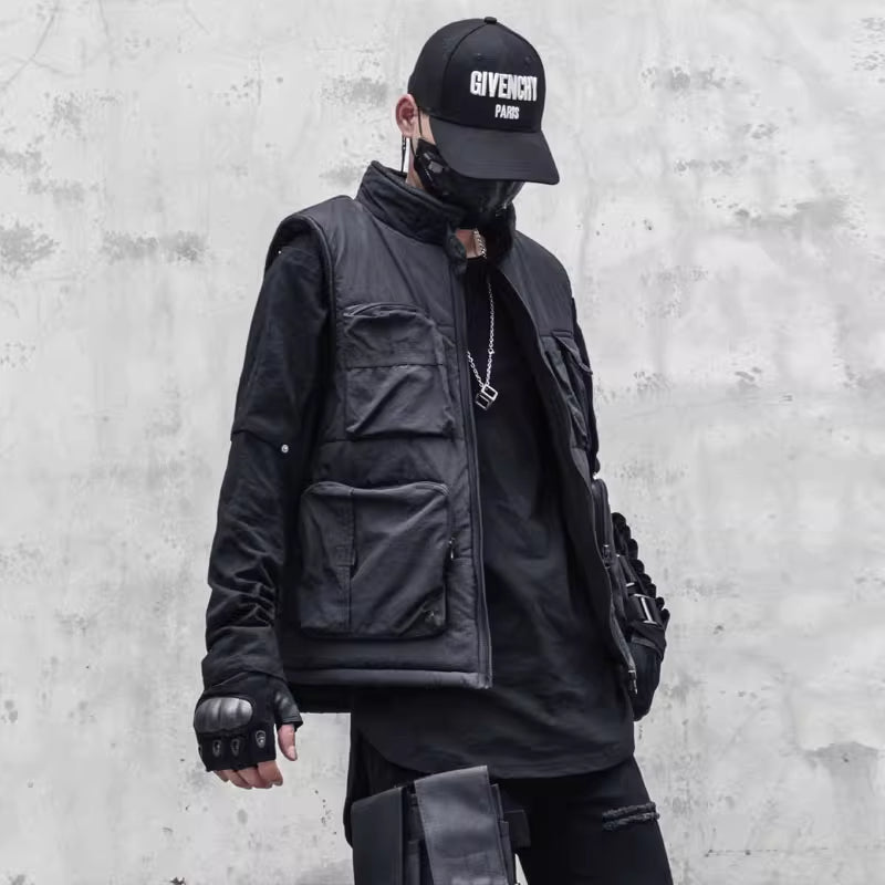 Techwear High Collar Vest