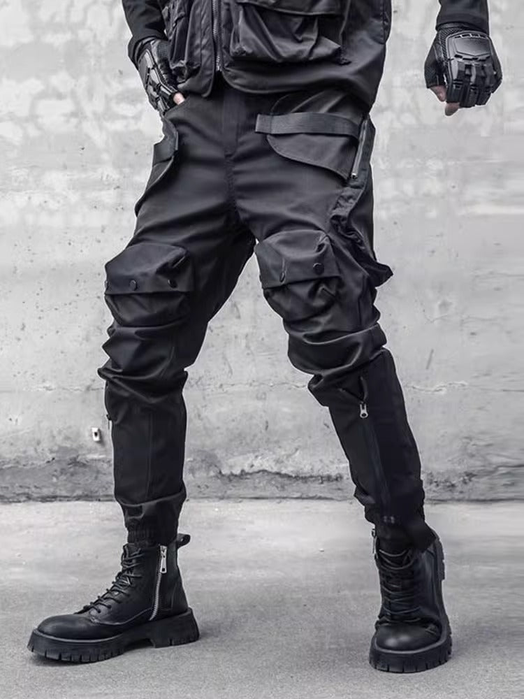 Zippered Techwear Cargo Pants