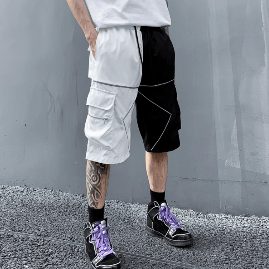 Black White Tech Shorts