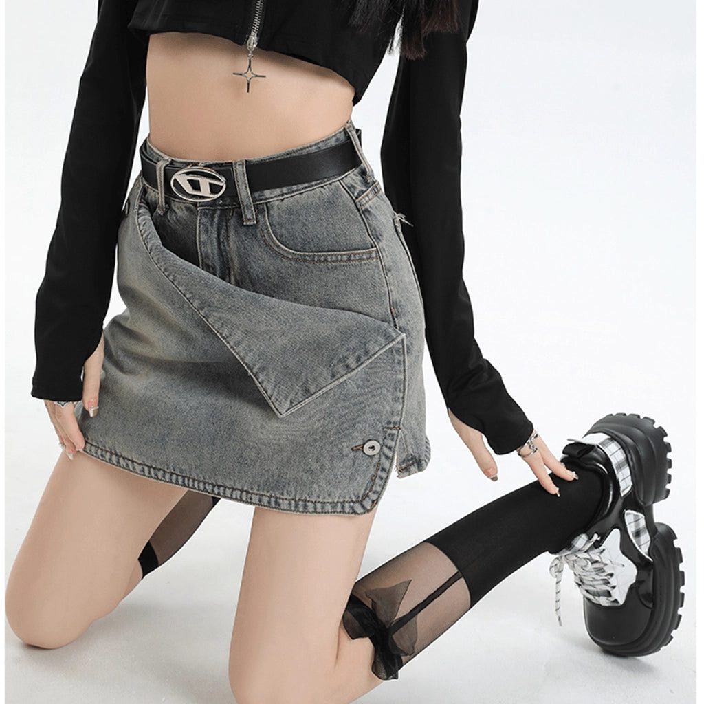 Streetwear Denim Skirt