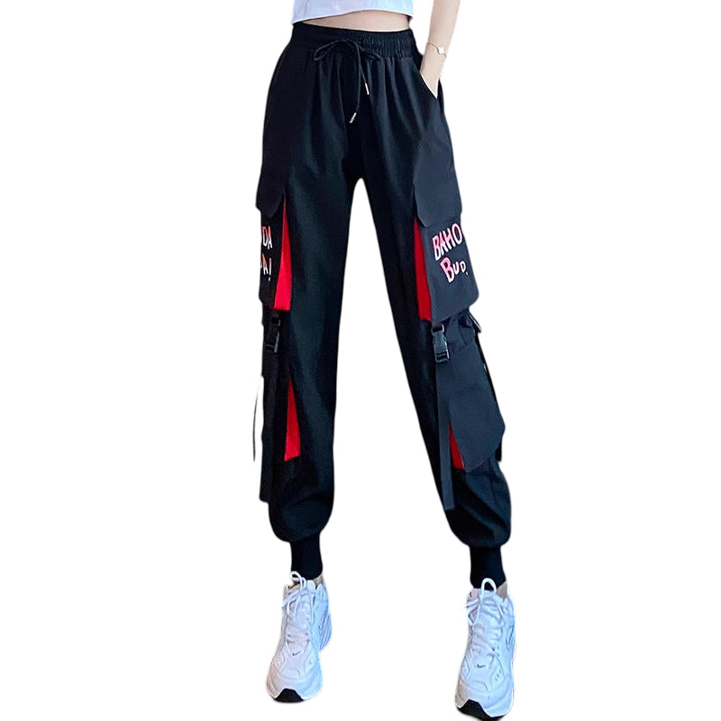 Urban Graffiti Print Cargo Pants