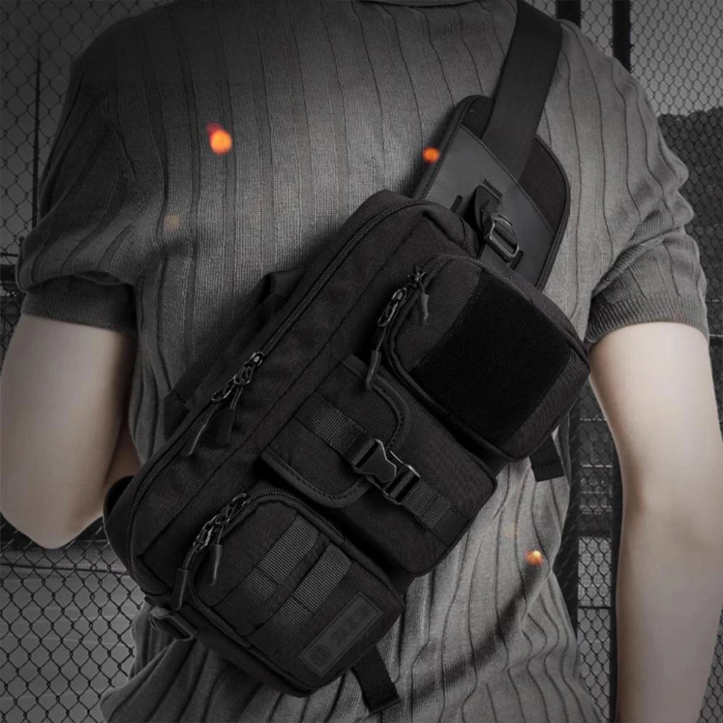 Crossbody Tech Bag with 11 Compartments