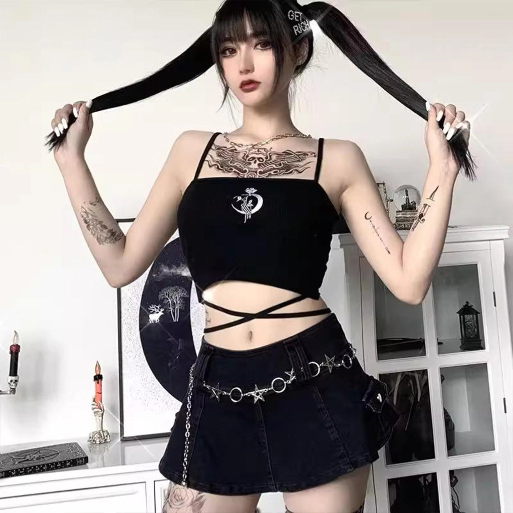 Celestial Goth Crop Top