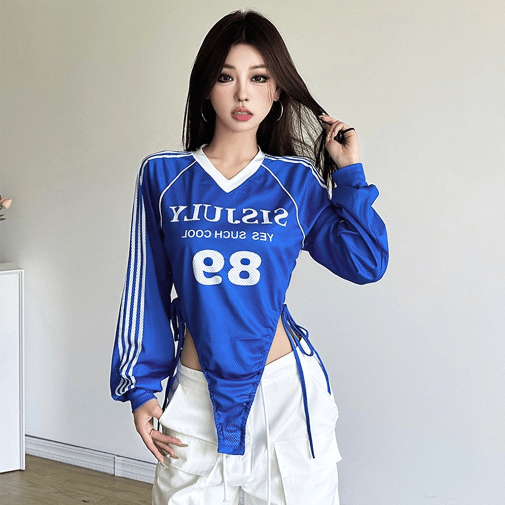 Striped Sports Bodysuit