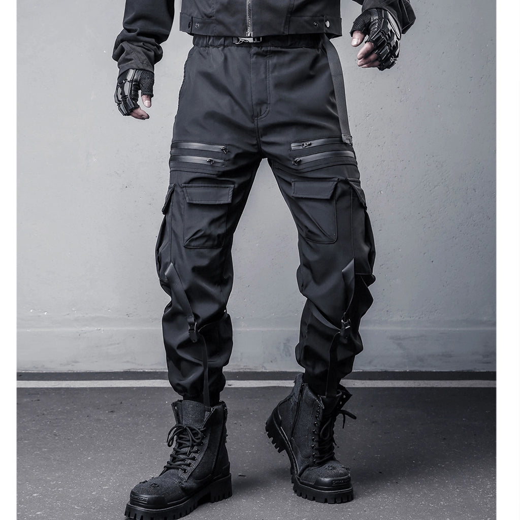 Cyberpunk Black Tactical Joggers