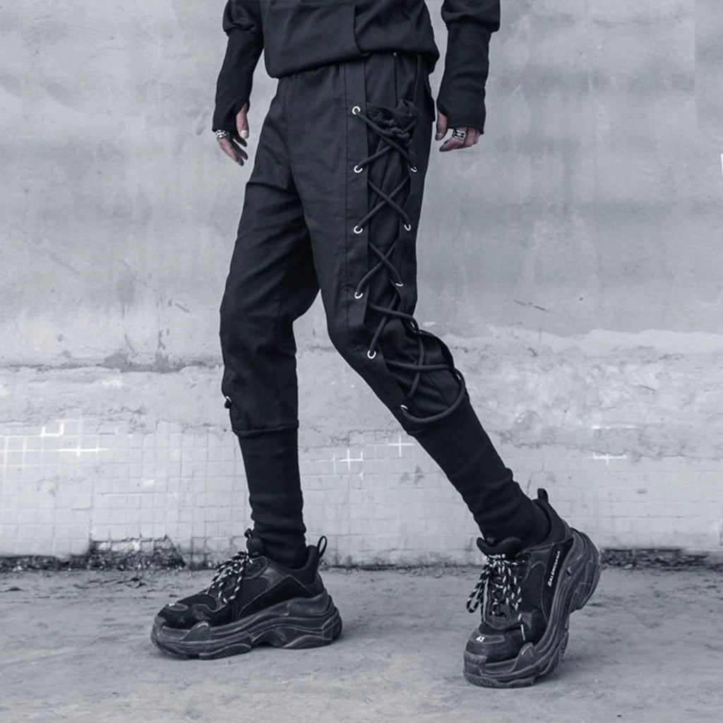 Lace-Up Techwear Pants