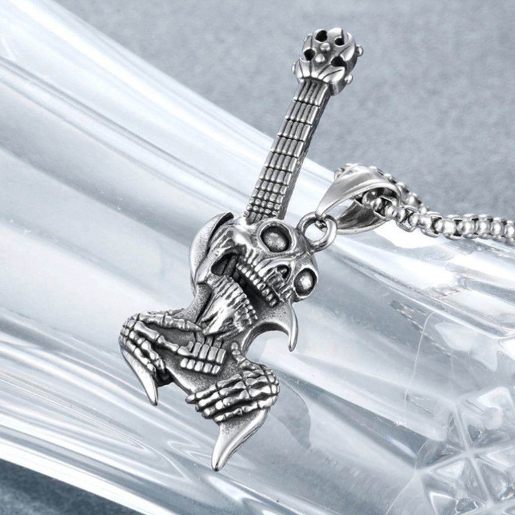 Skull Guitar Necklace