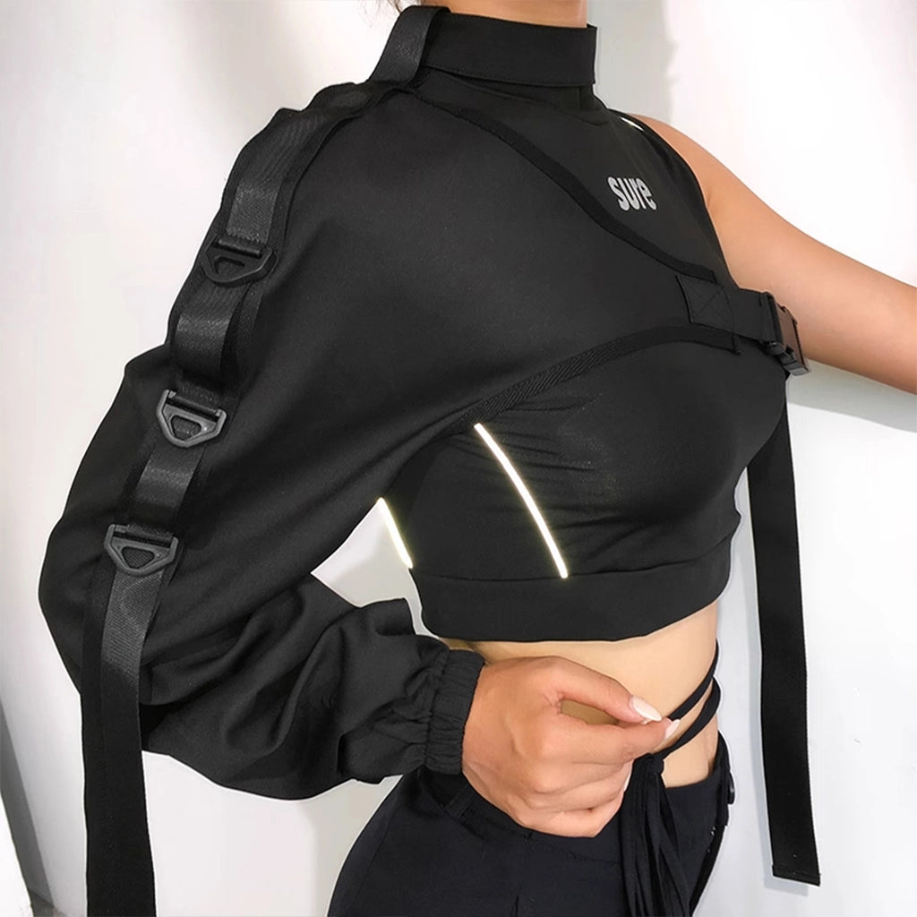 Tactical Buckle Crop Top