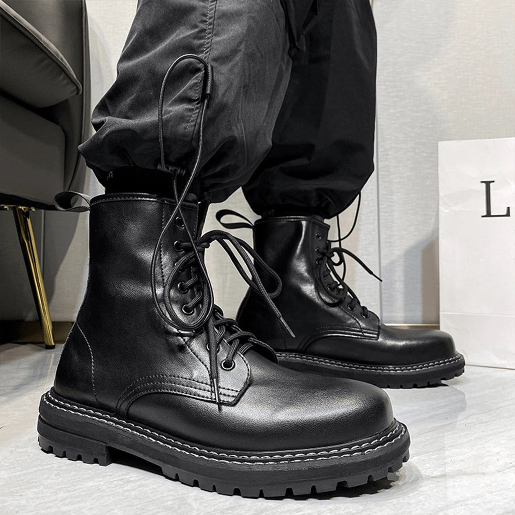Oversize Leather Boots