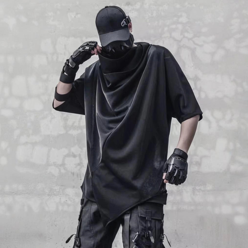 Futuristic Draped Tech Shirt