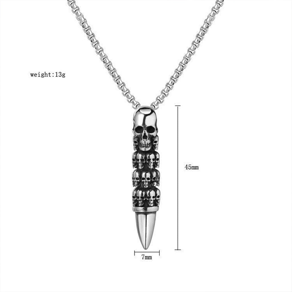 Skull Bullet Necklace