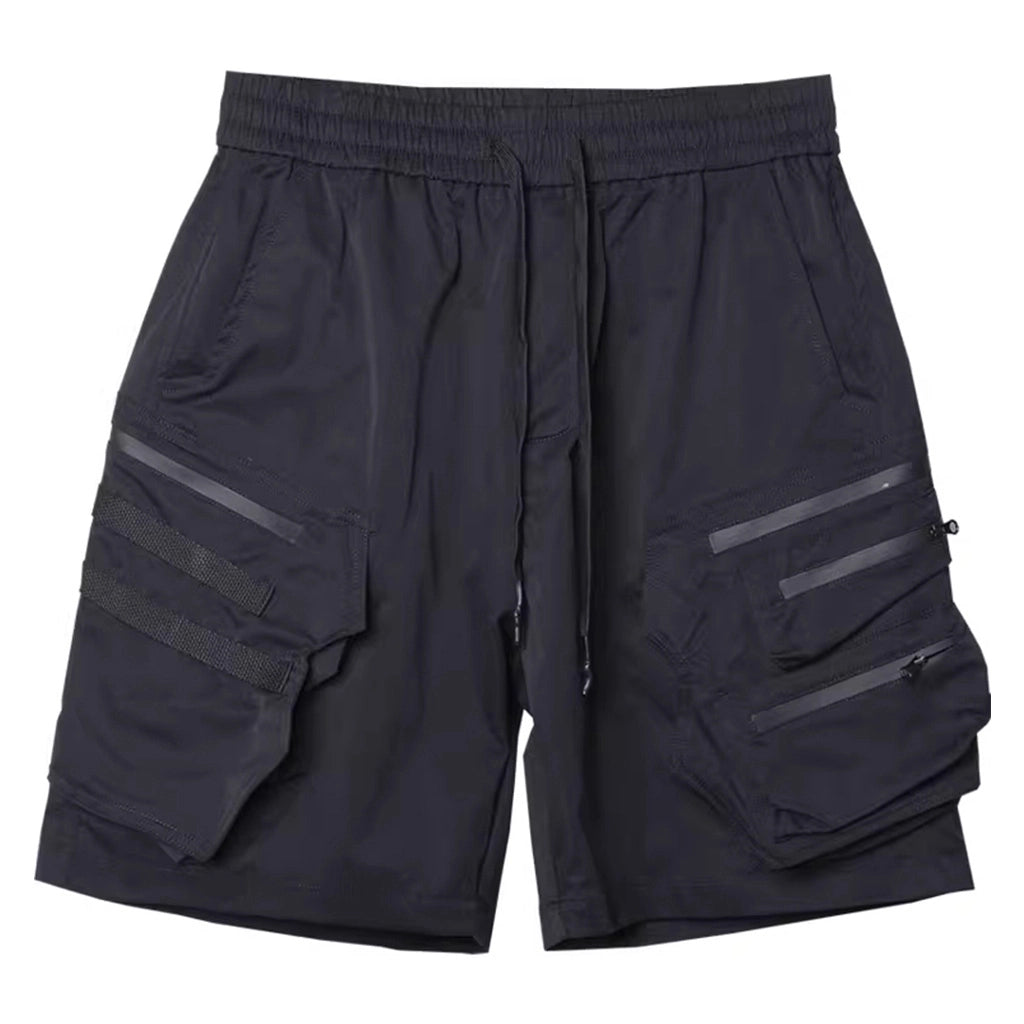 Black Urban Techwear Shorts