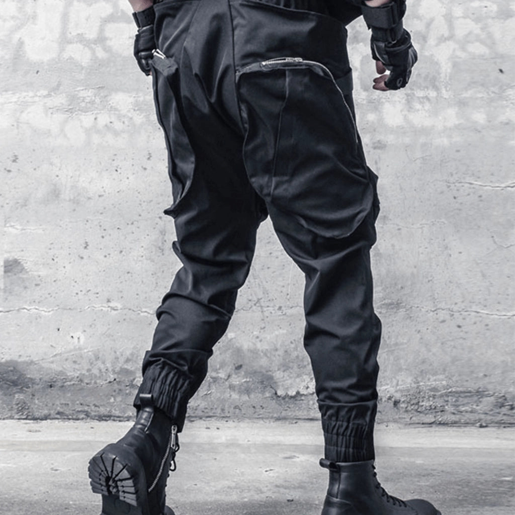 Black Cargo Techwear Pants