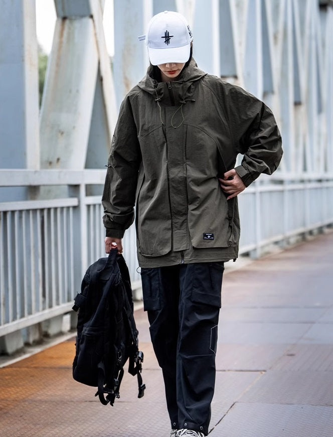 Blackout Techwear Hooded Jacket