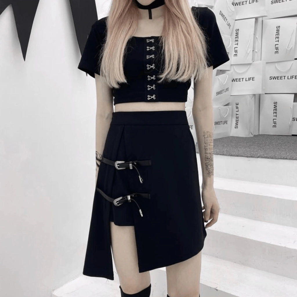 Asymmetrical Techwear Skirt