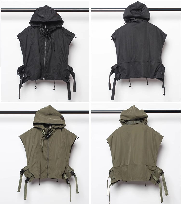 Techwear Hooded Waterproof Vest