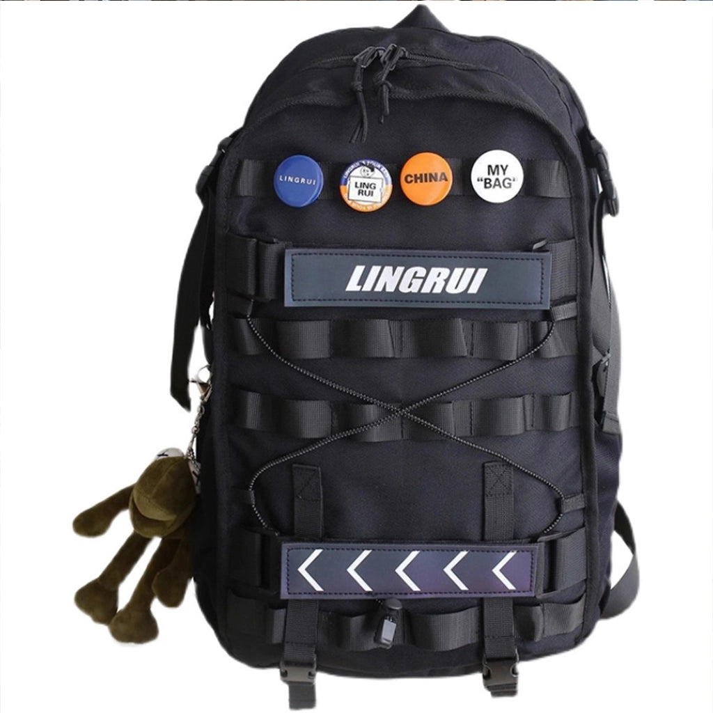 Reflective Tech Backpack for Night Travel