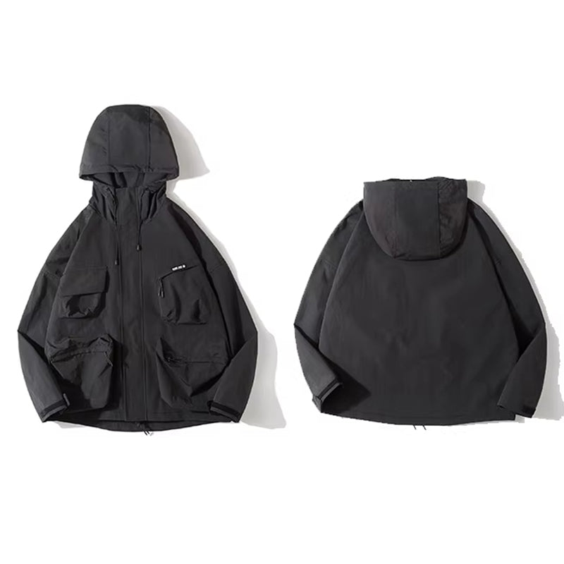 Hooded Cargo Techwear Jacket