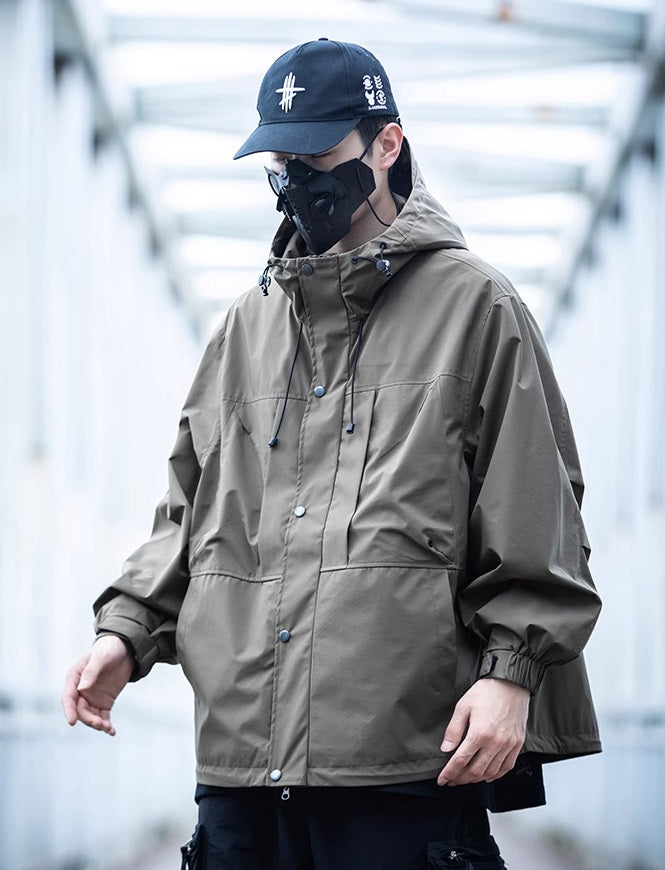 Oversized Techwear Shell Jacket